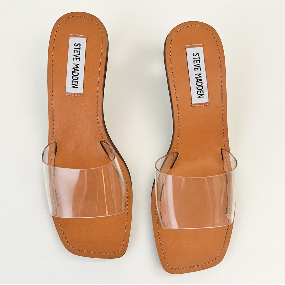 Steve Madden Clear Heeled Sandals